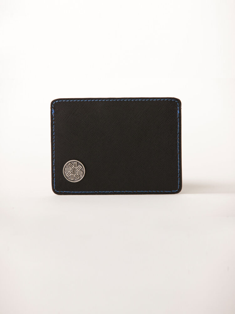 The MW genuine leather cardholder has 4 card slots and a compartment for bills.