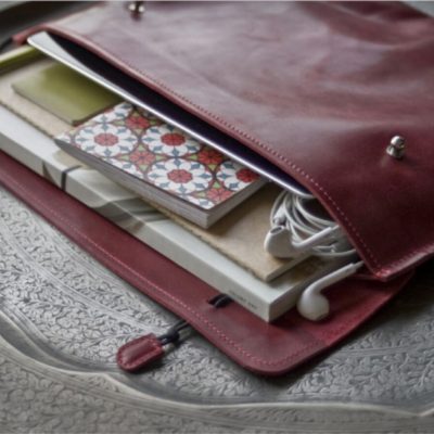 MakladWali's genuine leather laptop sleeve for corporate gifts.